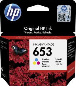 HP 653 Tri-colr Origal Ink Advatage Cart