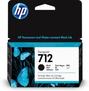 HP 712 38-ml Black DesignJet Ink Cartrid