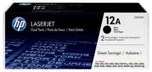 HP 12A Black Dual Pack LaserJet Toner Ca