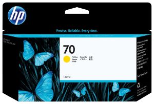 HP 70 130 ML YELLOW INK CARTRIDGE WITH V